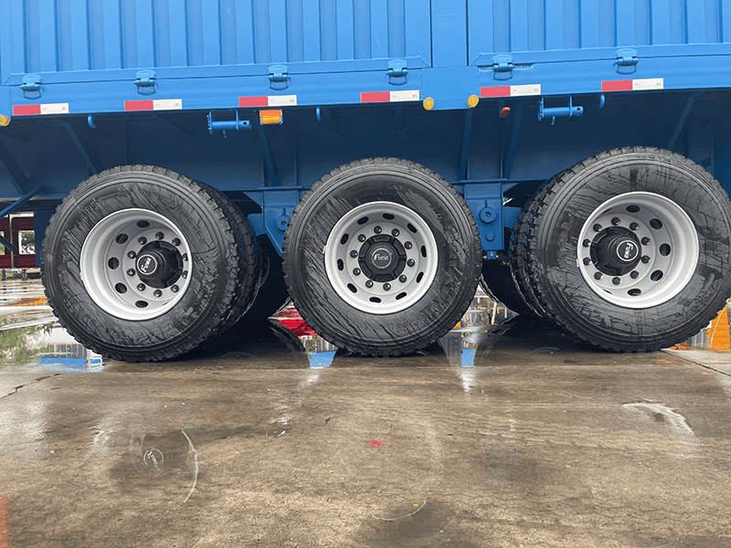 3 essieux semi-remorque de la paroi lat&eacute;rale de 40 pieds-4