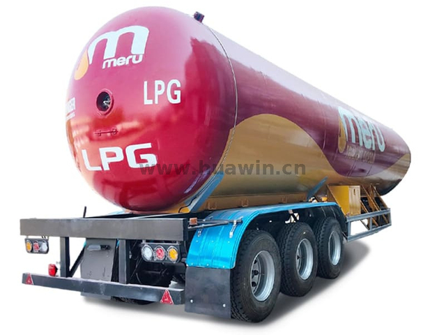 3 essieux LPG 50cbm semi-remorque de pétrolier