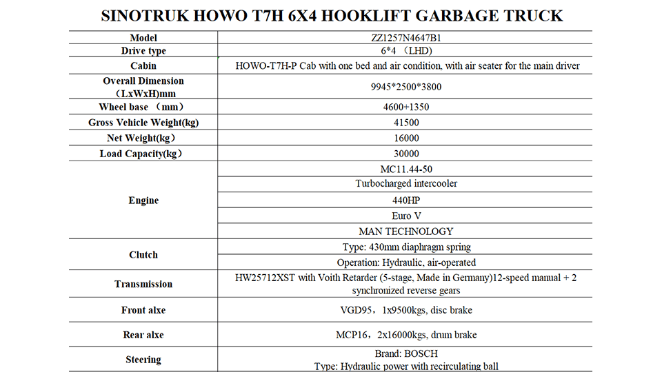 Camion de lifting &agrave; crochet 6x4-2