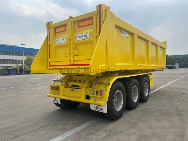 Semi-trareler de basculement rectangulaire &agrave; l'arri&egrave;re-2