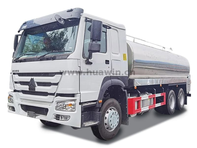Camion de camion de pétrole de lait de lait de lait de lait de 6x4.
