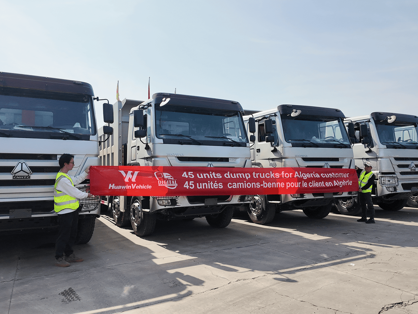 45 unités à benne de benne à benneaux pour les clients algériens