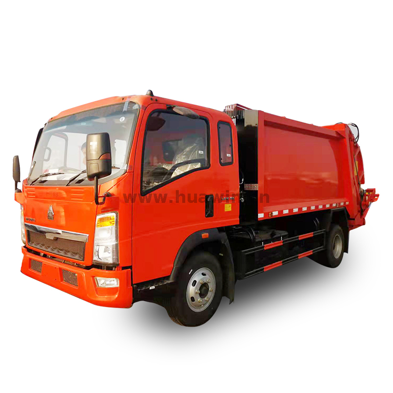 Howo 4x2 Garbage Compacteur Truck-8cbm 1