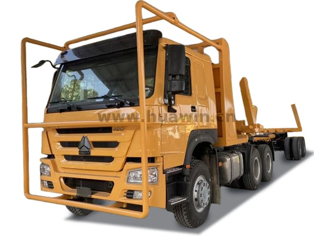 Camion en rondins de transport en bois Sinotruk Howo Wood