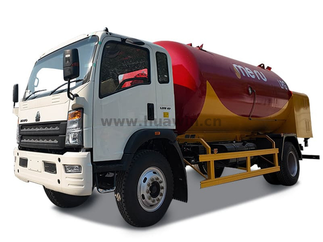 Sinotruk Howo 4x2 LPG Tank à gaz bobtail Truck 8-15m3