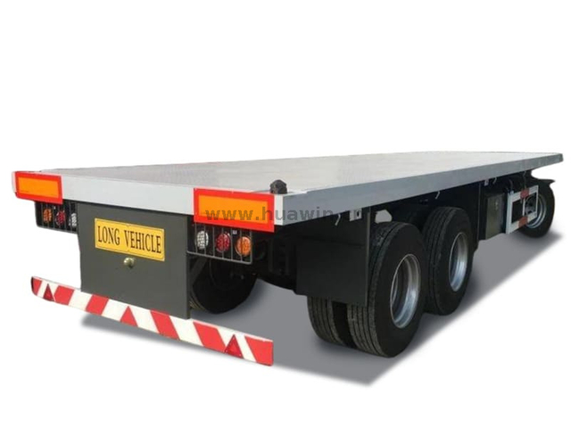 Trois alxes Transport en conteneur Trailer complet