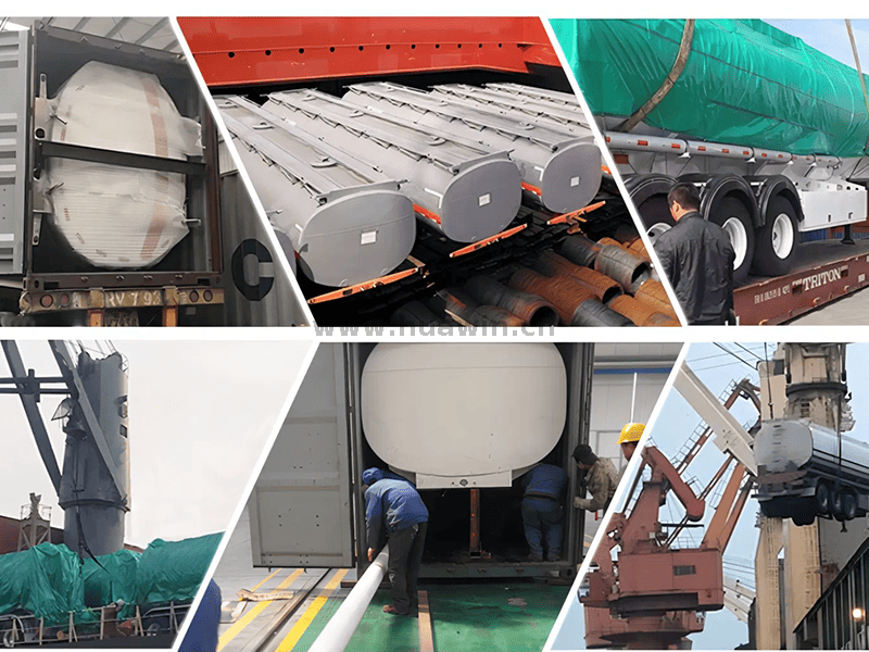 CIMC 3 essieux 46000 litres de remorque-citerne en acier au carbone-9